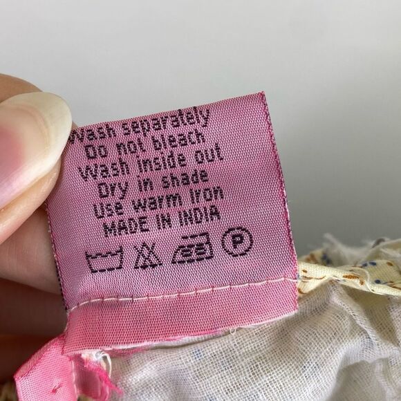 Shrawanti Girl’s Yellow & Blue Floral Long Dress - Picture 5 of 6